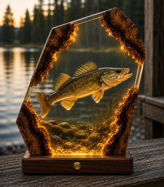 huge bass resin lamp