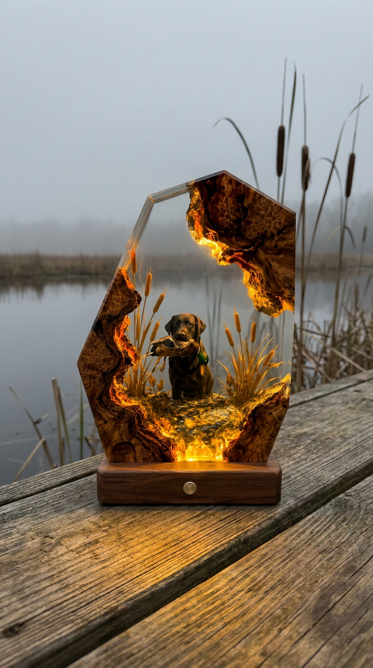 dog and duck lamp